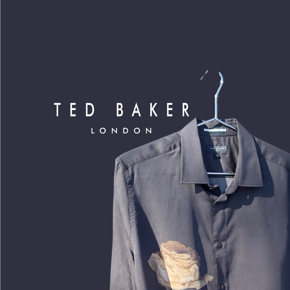 Ted Baker Men's Charcoal Dress Shirt